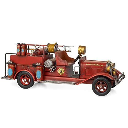 Moritz Blech-Deko Auto Oldtimer Feuerwehrwagen Nr. 6 Blechdekoration Blechmodell Modellauto Retro Sammlerstück Vintage Deko Nostalgie Antik Style von Moritz
