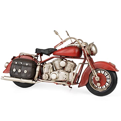 Moritz Blech-Deko Motorrad mit Gepäck rot Blechdekoration Blechmodell Modellauto Retro Sammlerstück Vintage Deko Nostalgie Antik Style Moritz Blech-Deko Motorrad mit Gepäck rot Blechdekoration Blechmodell Modellauto Retro Sammlerstück Vintage Deko Nostalgie Antik Style von Moritz