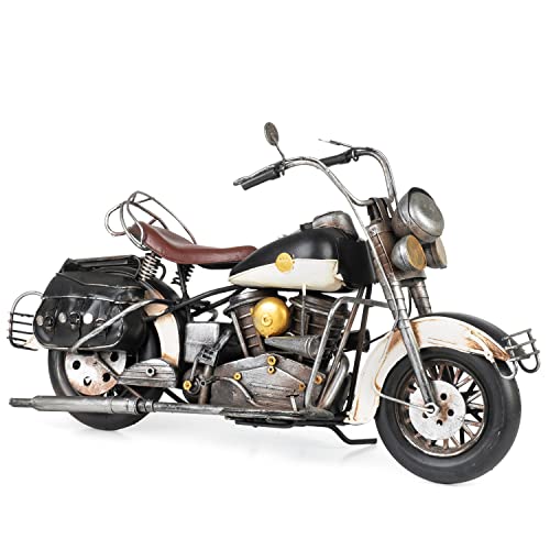 Moritz Blech-Deko Motorrad schwarz weiß Blechdekoration Blechmodell Modellauto Retro Sammlerstück Vintage Deko Nostalgie Antik Style von Moritz