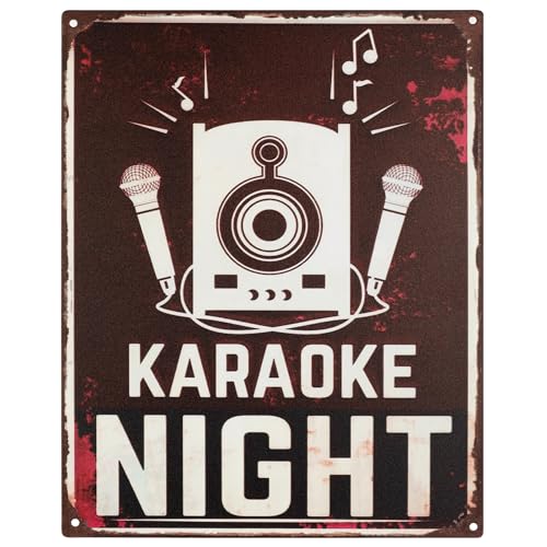 Moritz Blechschild 20 x 25 cm Karaoke Night Deko Metallschild Retro Vintage Retro Sprüche lustig Bar Schild Moritz Blechschild 20 x 25 cm Karaoke Night Deko Metallschild Retro Vintage Retro Sprüche lustig Bar Schild von Moritz