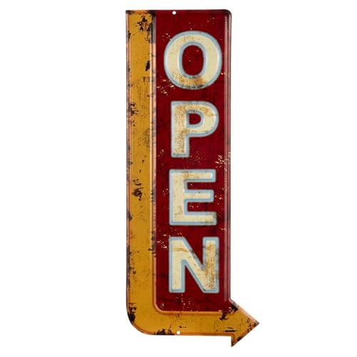 Moritz Blechschild 20 x 50 cm Open Pfeil Offen geöffnet Deko Metallschild Retro Vintage Retro Sprüche lustig Moritz Blechschild 20 x 50 cm Open Pfeil Offen geöffnet Deko Metallschild Retro Vintage Retro Sprüche lustig von Moritz