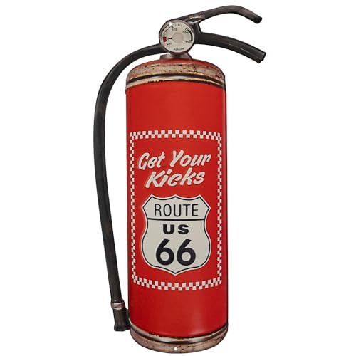 Moritz Blechschild 25 x 50 cm US Route 66 Feuerlöscher Fire Deko Metallschild Retro Vintage Retro Sprüche lustig von Moritz