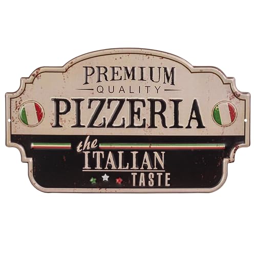 Moritz Blechschild 40 x 24 cm Pizzeria Pizza Premium Quality Italien Deko Metallschild Retro Vintage Retro Sprüche lustig von Moritz