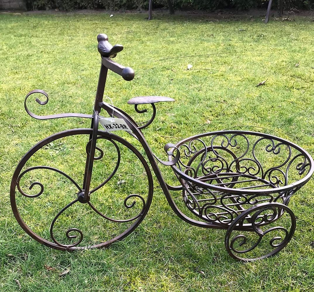 Moritz Blumentopf Pflanzfahrrad 55 x 37 x 27,5 cm, Blumentopfhalter Pflanzkorb Pflanzrad Übertopf Gartendeko Metall von Moritz