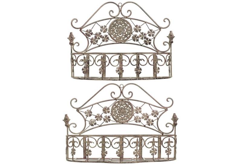 Moritz Blumentopf Wandkörbe Pflanzkörbe 2er Set rosé, Pflanzkorb Landhausstil Shabby Blumentopfhalter Gartendeko von Moritz