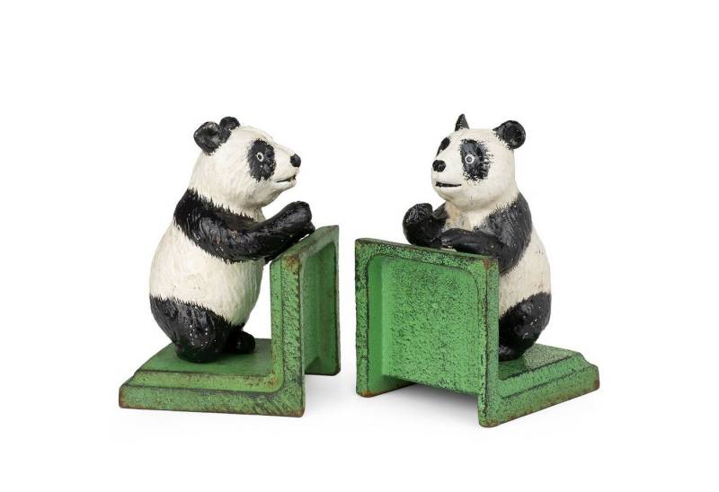 Moritz Buchstütze 2er Set Buchstützen Pandabären, Buchhalter Buchstopper Bücher Halter mit Tiermotiv von Moritz