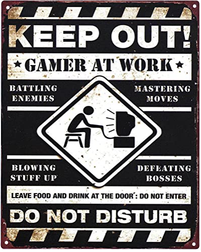 Moritz Deko Blechschild Keep Out Gamer at Work 20 x 25 cm Retro Geschenk-Idee aus Metall Vintage-Design zur Dekoration Moritz Deko Blechschild Keep Out Gamer at Work 20 x 25 cm Retro Geschenk-Idee aus Metall Vintage-Design zur Dekoration von Moritz