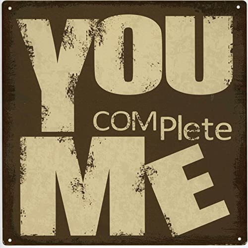 Moritz Deko Blechschild You Complete Me Du und Ich 30 x 30 cm Metallschild Retro Vintage-Design zur Dekoration Wanddekoration Moritz Deko Blechschild You Complete Me Du und Ich 30 x 30 cm Metallschild Retro Vintage-Design zur Dekoration Wanddekoration von Moritz