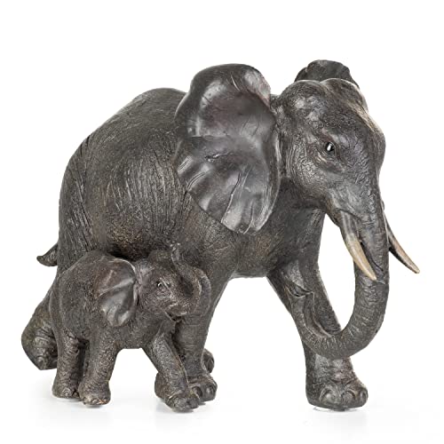 Moritz Deko-Figur Elefantenmutter mit Kind spazieren aus Polyresin Dunkelbraun Dekorations Idee Standdeko Afrikanische Tierwelt Statue Skulptur Moritz Deko-Figur Elefantenmutter mit Kind spazieren aus Polyresin Dunkelbraun Dekorations Idee Standdeko Afrikanische Tierwelt Statue Skulptur von Moritz