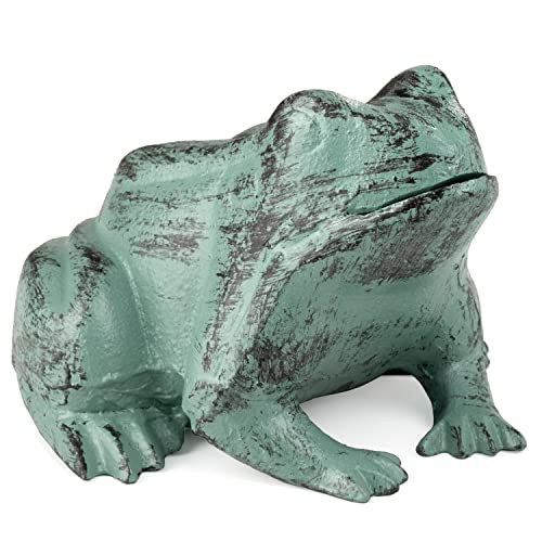 Moritz Deko Figur Frosch Garten Dicker Laubfrosch Teichdekoration Kröte Quaken Gußeisen Gartendeko Dekoration wetterfest von Moritz