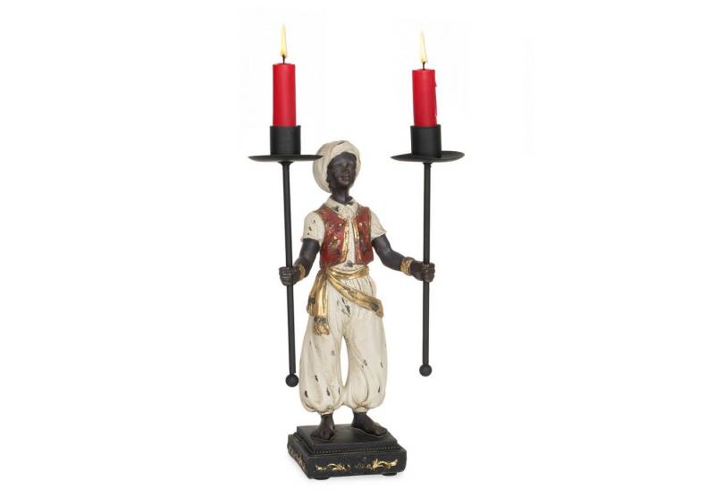 Moritz Dekofigur Kerzenhalter Figur 2-flammig orientalisch 15 x 9,5 x 26,5 cm, Polyresin Figuren Deko Geschenk Geometrische TierFigur Modern Skulptur von Moritz
