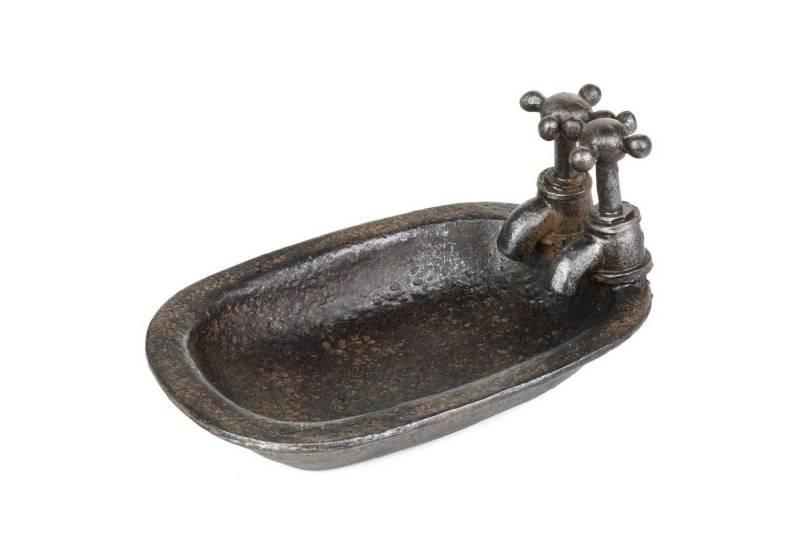 Moritz Dekofigur Seifenschale Waschbecken dunkelbraun (Seifenigel), Seifenhalter Seifenablage Schale Seifenigel Seifenbox Abtropfschale von Moritz