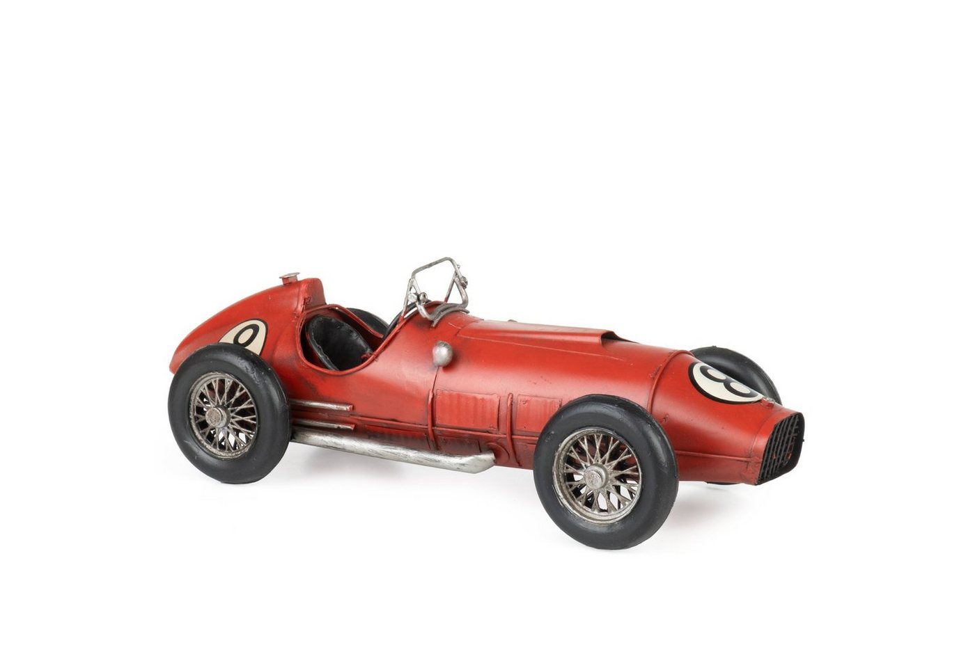 Moritz Dekoobjekt Blech-Deko Auto Rennwagen Nr. 8 rot, Modell Nostalgie Antik-Stil Retro Blechmodell Miniatur Nachbildung Moritz Dekoobjekt Blech-Deko Auto Rennwagen Nr. 8 rot, Modell Nostalgie Antik-Stil Retro Blechmodell Miniatur Nachbildung von Moritz