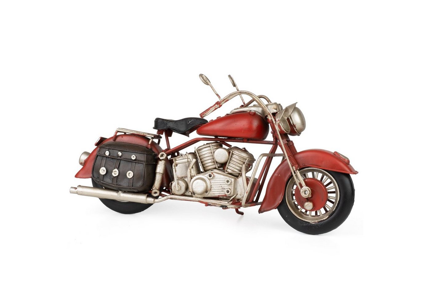 Moritz Dekoobjekt Blech-Deko Motorrad mit Gepäck rot, Modell Nostalgie Antik-Stil Moritz Dekoobjekt Blech-Deko Motorrad mit Gepäck rot, Modell Nostalgie Antik-Stil von Moritz