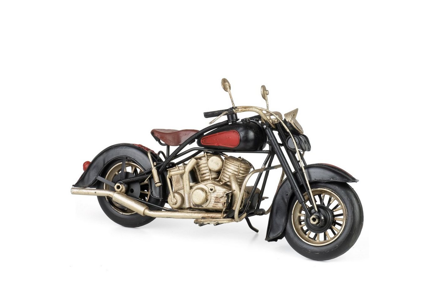 Moritz Dekoobjekt Blech-Deko Motorrad rot schwarz, Modell Nostalgie Antik-Stil Retro Blechmodell Miniatur Nachbildung Moritz Dekoobjekt Blech-Deko Motorrad rot schwarz, Modell Nostalgie Antik-Stil Retro Blechmodell Miniatur Nachbildung von Moritz