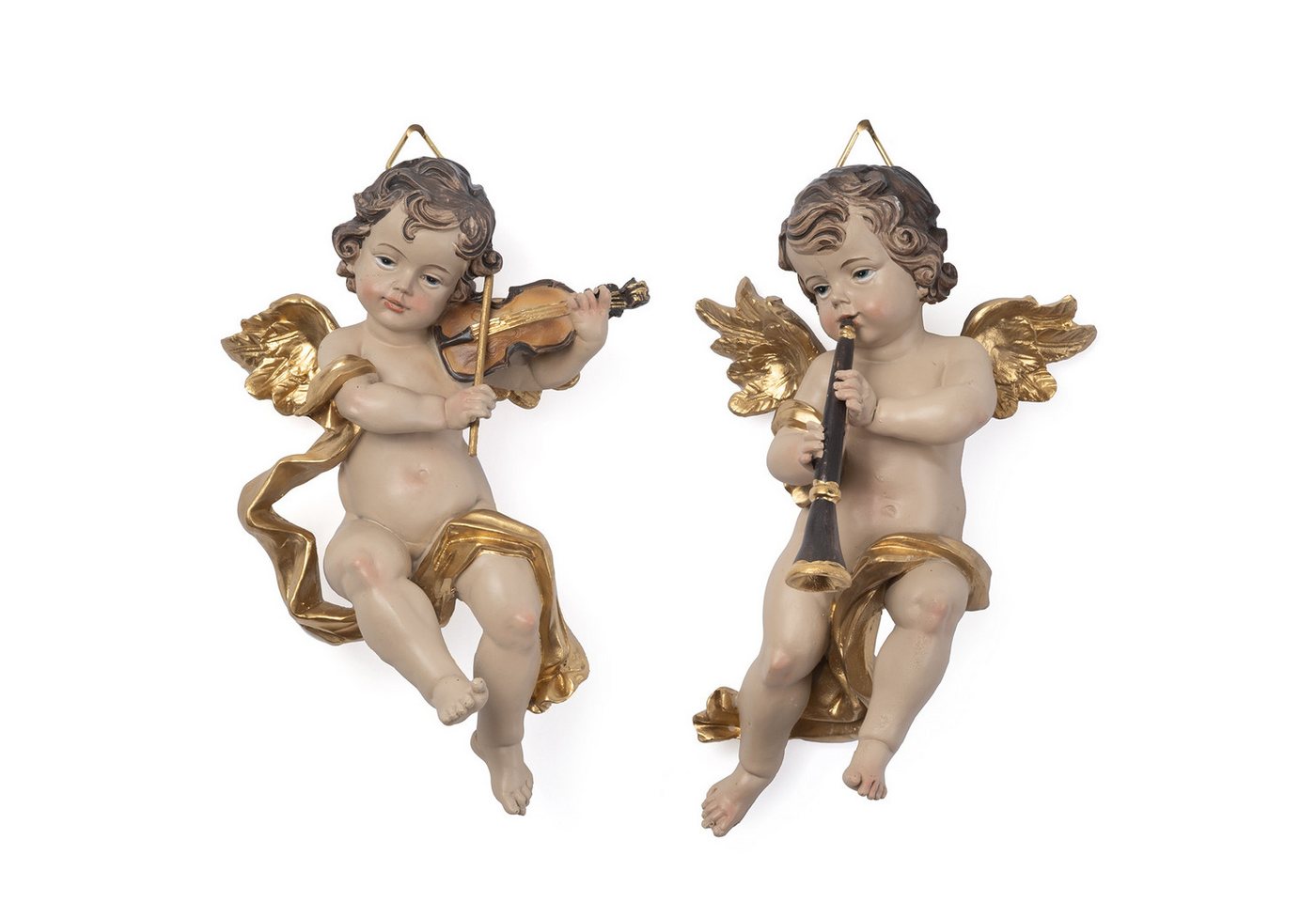 Moritz Engelfigur Engel Wanddeko 2er Set mit Instrumenten aus Polyresin Moritz Engelfigur Engel Wanddeko 2er Set mit Instrumenten aus Polyresin von Moritz