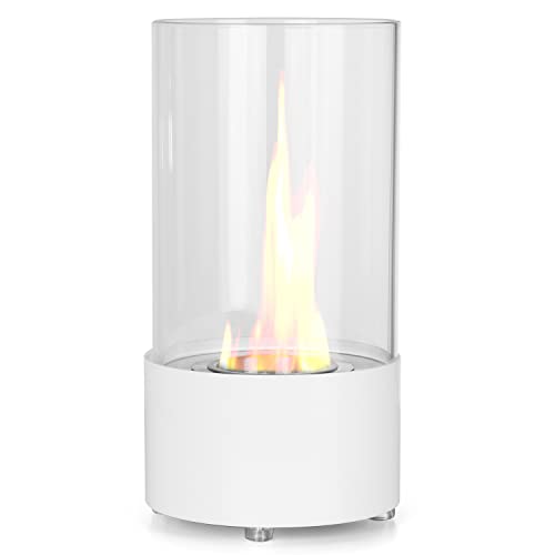 Moritz Ethanol Kamin Tischkamin 30 x 15 x 15 cm weiß I Tischfeuer rund I 300 ml Edelstahldose I Bioethanol Kamin I Bio Ethanol Kaminofen Indoor Outdoor I Innen Außen I Bioethanol Brenner I Brennertopf von Moritz