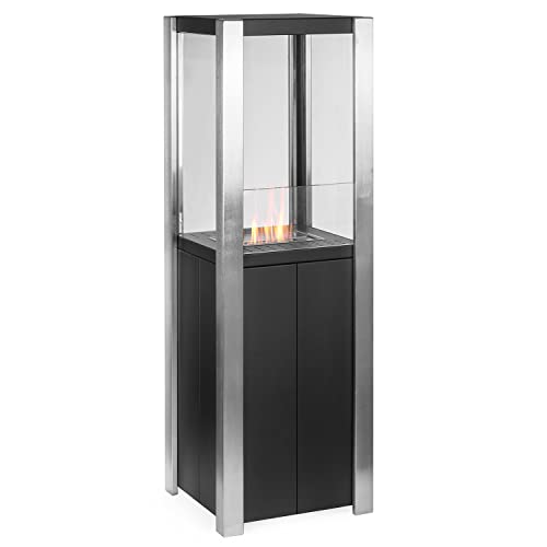 Moritz Ethanol Kamin freistehend Standkamin 120 x 38 x 38 cm I Säule groß I 1,2 Liter Brenner I Bioethanol Kamin I Bio Ethanol Kaminofen Indoor Outdoor I Innen Außen I Bioethanol Brenner I Brennertopf von Moritz