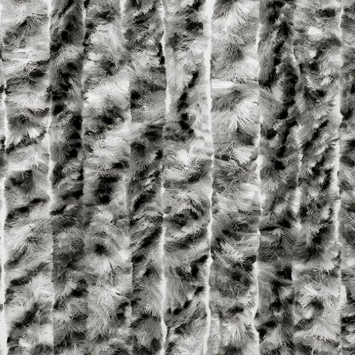 Moritz Flauschvorhang aus Chenille 100 x 200 cm dunkelgrau grau meliert Türvorhang als Fliegenschutz Insektenschutz für Camping Wohnwagen von Moritz