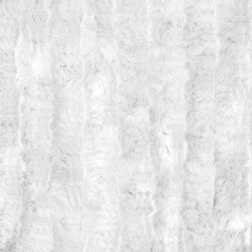 Moritz Flauschvorhang aus Chenille 56 x 185 cm Weiß Türvorhang als Fliegenschutz Insektenschutz für Camping Wohnwagen von Moritz