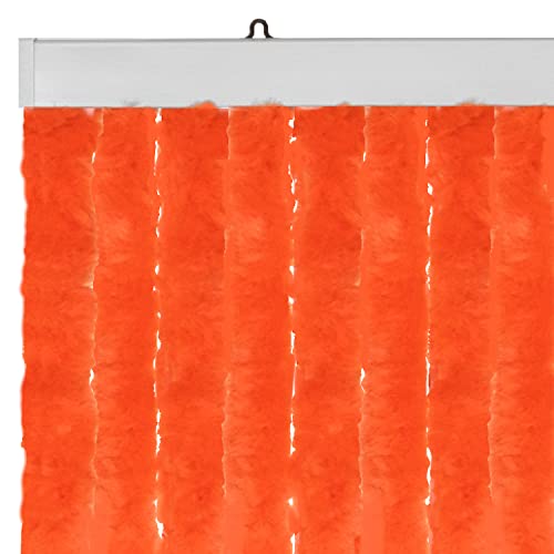 Moritz Flauschvorhang aus Chenille 90 x 200 cm orange Türvorhang als Fliegenschutz Insektenschutz für Camping Wohnwagen von Moritz