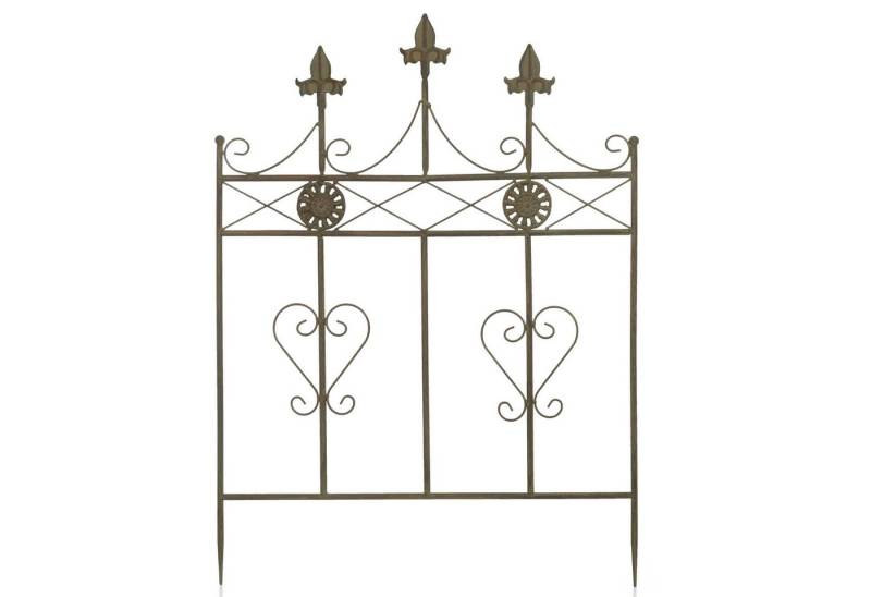 Moritz Gartenstecker Rankgitter bodennah 70 x 51 cm antik grün als Stütze für Pflanzen Rankhilfe Metall Deko Zaun-Element von Moritz