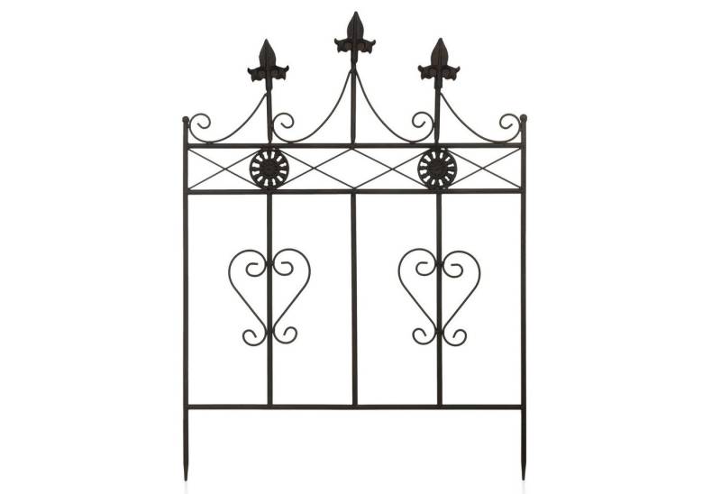 Moritz Gartenstecker Rankgitter bodennah 70 x 51 cm braun als Stütze für Pflanzen Rankhilfe Metall Deko Zaun-Element von Moritz