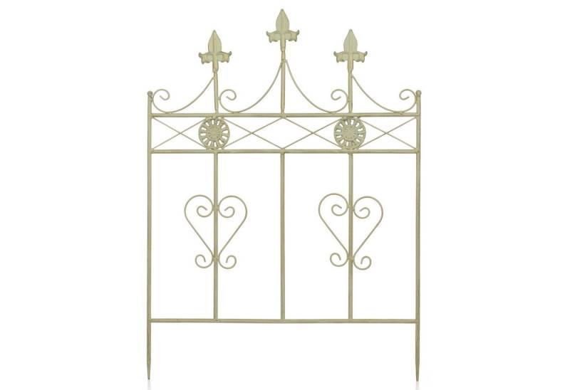 Moritz Gartenstecker Rankgitter bodennah 70 x 51 cm weiß als Stütze für Pflanzen Rankhilfe Metall Deko Zaun-Element von Moritz