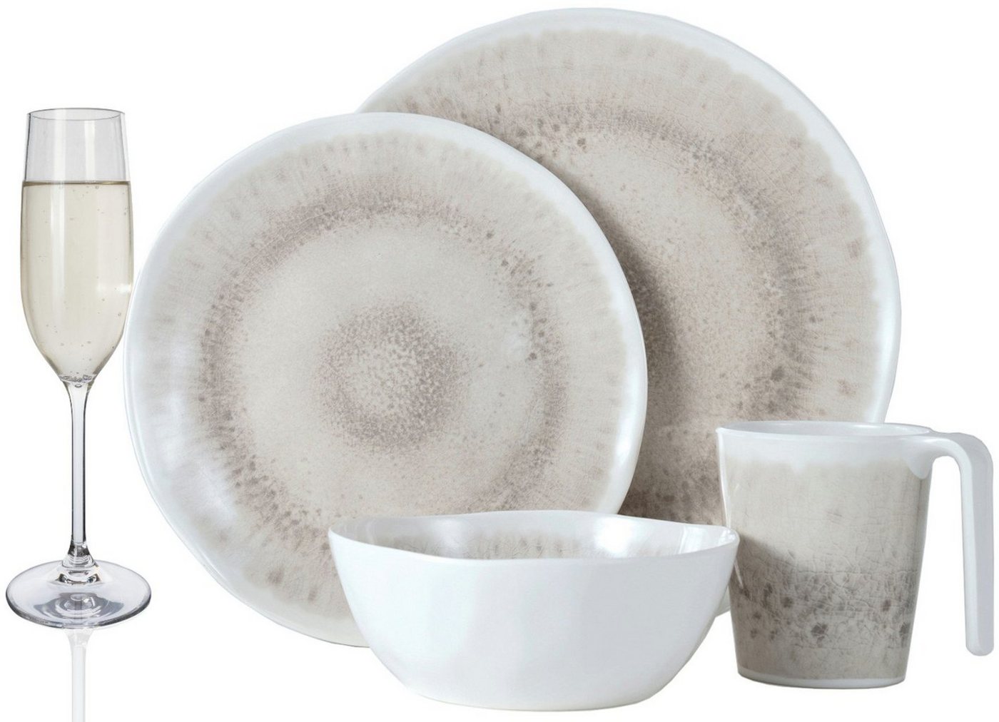 Moritz Geschirr-Set Camping Geschirr 4 Personen Amboss 16 Teilig + 4 Tiamo Champgnergläser Moritz Geschirr-Set Camping Geschirr 4 Personen Amboss 16 Teilig + 4 Tiamo Champgnergläser von Moritz