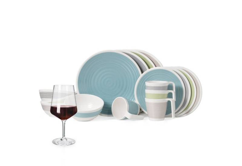 Moritz Geschirr-Set Camping Geschirr Harmonie 4 Personen + 4 Milano Rotweingläser Moritz Geschirr-Set Camping Geschirr Harmonie 4 Personen + 4 Milano Rotweingläser von Moritz