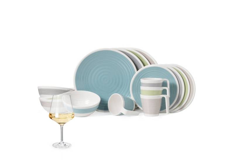 Moritz Geschirr-Set Camping Geschirr Harmonie 4 Personen + 4 Milano Weißweingläser Moritz Geschirr-Set Camping Geschirr Harmonie 4 Personen + 4 Milano Weißweingläser von Moritz