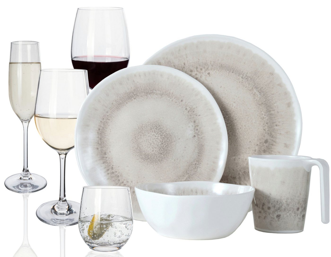 Moritz Geschirr-Set Camping Geschirr Set 4 Personen Amboss 16 Teilig + 16 Tiamo Gläser Moritz Geschirr-Set Camping Geschirr Set 4 Personen Amboss 16 Teilig + 16 Tiamo Gläser von Moritz