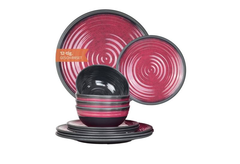 Moritz Geschirr-Set Camping Geschirr Stone Red 12-teilig Moritz Geschirr-Set Camping Geschirr Stone Red 12-teilig von Moritz