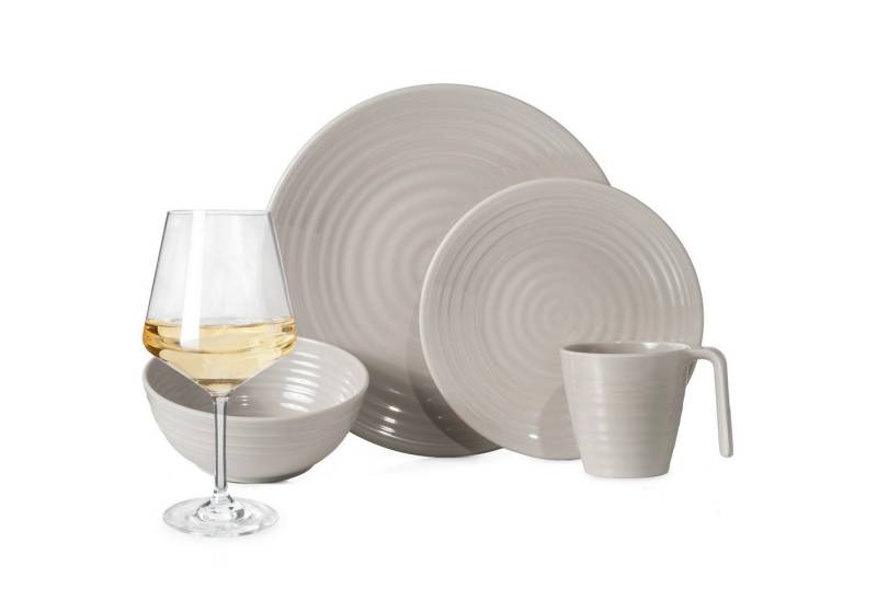 Moritz Geschirr-Set Melamin Camping Geschirr Coffee + Milano Weißwein Gläser von Moritz