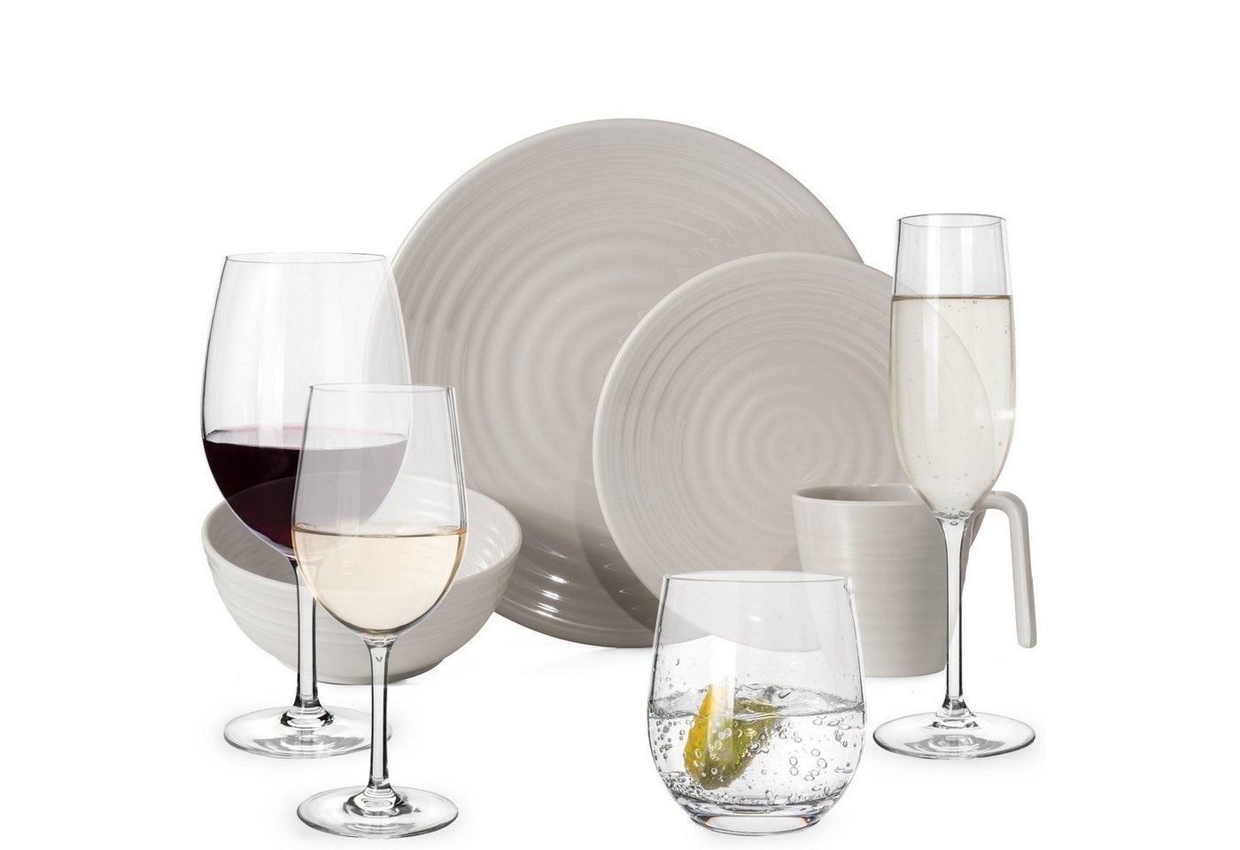 Moritz Geschirr-Set Melamin Camping Geschirr Coffee + Tiamo alle Gläsern Moritz Geschirr-Set Melamin Camping Geschirr Coffee + Tiamo alle Gläsern von Moritz