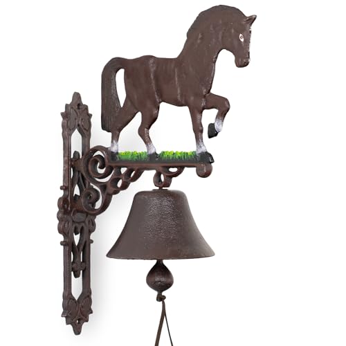 Moritz Gusseisen Glocke Türglocke Pferd Landhaus Reiten zum Aufhängen für Koppel Stall von Moritz