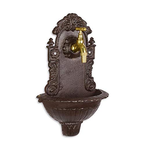 Moritz Gußeisen dekorativer antik Wandbrunnnen Waschbecken Wandbecken Braun mit Hahn Gartenbrunnen Wandmontage Wasserstelle Wasserhahn 39 x 24 cm Moritz Gußeisen dekorativer antik Wandbrunnnen Waschbecken Wandbecken Braun mit Hahn Gartenbrunnen Wandmontage Wasserstelle Wasserhahn 39 x 24 cm von Moritz