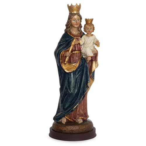 Moritz Madonna mit Kind Statue 31 cm - Handbemalte Marienfigur mit Krone - Heiligenfigur aus Kunstharz für Altar und Gebetsraum - Katholische Dekoration Moritz Madonna mit Kind Statue 31 cm - Handbemalte Marienfigur mit Krone - Heiligenfigur aus Kunstharz für Altar und Gebetsraum - Katholische Dekoration von Moritz