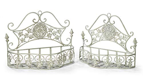 Moritz Metall Wandkörbe Pflanzkörbe 2er Set Paar Landhausstil Pflanzkorb Shabby Style von Moritz