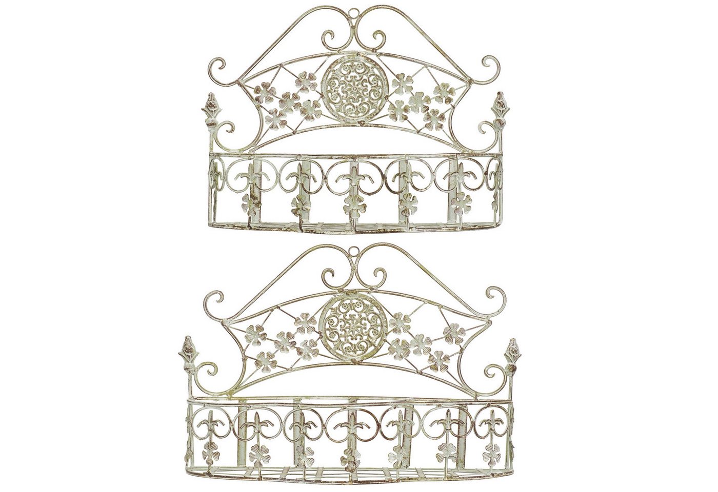 Moritz Blumentopf Wandkörbe Pflanzkörbe 2er Set grau weiß, Landhausstil Pflanzkorb Shabby Style Antik Stil Moritz Blumentopf Wandkörbe Pflanzkörbe 2er Set grau weiß, Landhausstil Pflanzkorb Shabby Style Antik Stil von Moritz