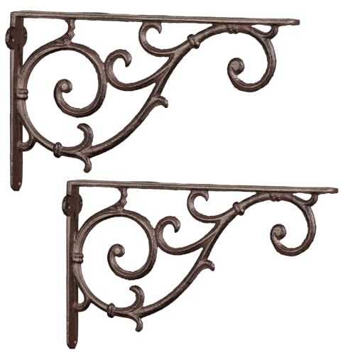 Moritz Regalträger 17 x 27,5 cm Wandhalter Paar Winkel Regalhalter Gusseisen CI-53-BR Moritz Regalträger 17 x 27,5 cm Wandhalter Paar Winkel Regalhalter Gusseisen CI-53-BR von Moritz