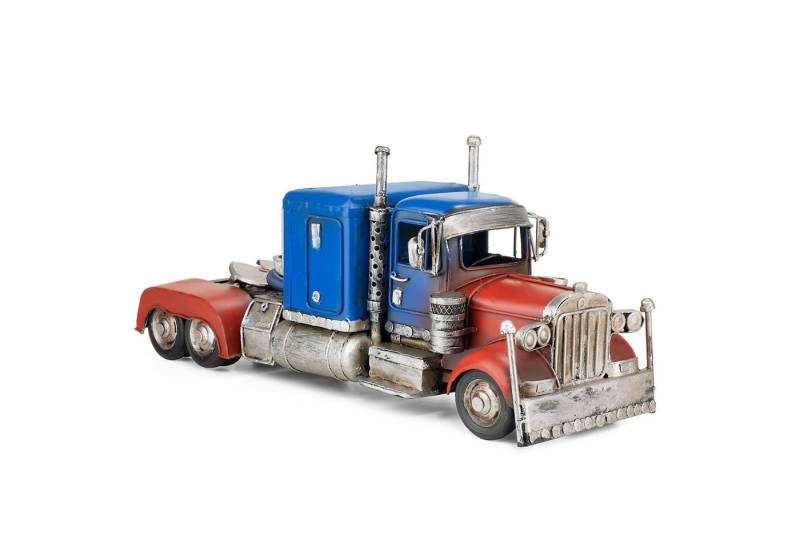 Moritz Dekofigur Blech Truck blau / rot Retro, Polyresin Figuren Deko Geschenk Geometrische TierFigur Modern Skulptur Moritz Dekofigur Blech Truck blau / rot Retro, Polyresin Figuren Deko Geschenk Geometrische TierFigur Modern Skulptur von Moritz