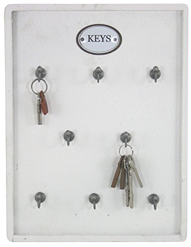 Moritz Schlüsselbrett, french, Shabby Chic Landhaus Schlüsselbord antik weiß Distressed White (weiss) von Moritz