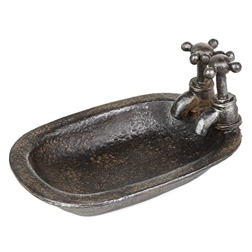 Moritz Seifenschale als Waschbekcen aus Polyresin in Dunkelbraun Maritime Deko Dekorations Idee Standdeko Badezimmer Seifenhalter Dose von Moritz