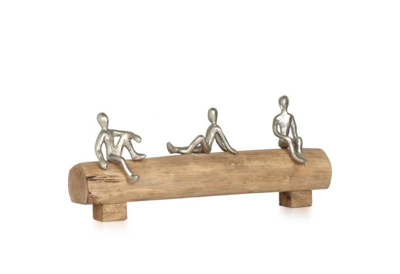 Moritz Skulptur 3 Freunde, Holz Deko Figuren Wohnzimmer Holzdeko Objekte Holzdekoration von Moritz