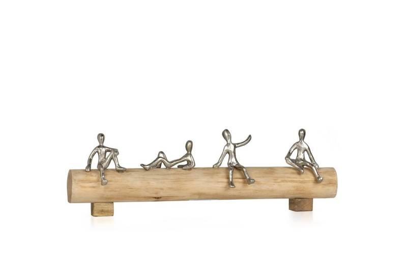 Moritz Skulptur 4 Freunde, Holz Deko Figuren Wohnzimmer Holzdeko Objekte Holzdekoration von Moritz