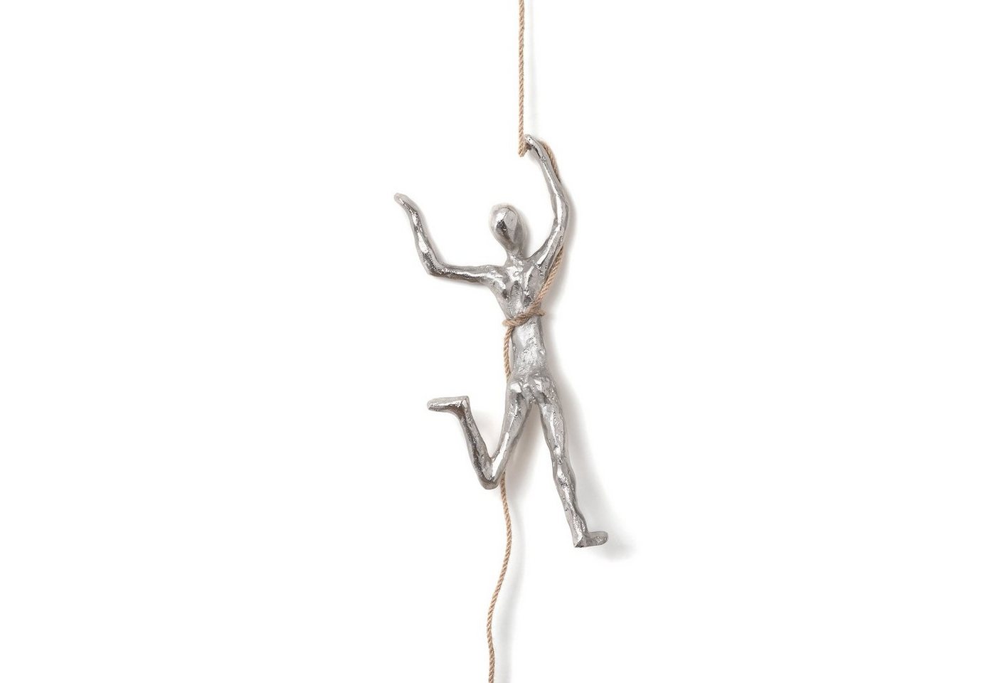 Moritz Skulptur Aluminium Figur Kletterer 30 x 14 x 5 cm, Dekoobjekt Holz, Tischdeko, Fensterdeko, Wanddeko, Holzdeko von Moritz
