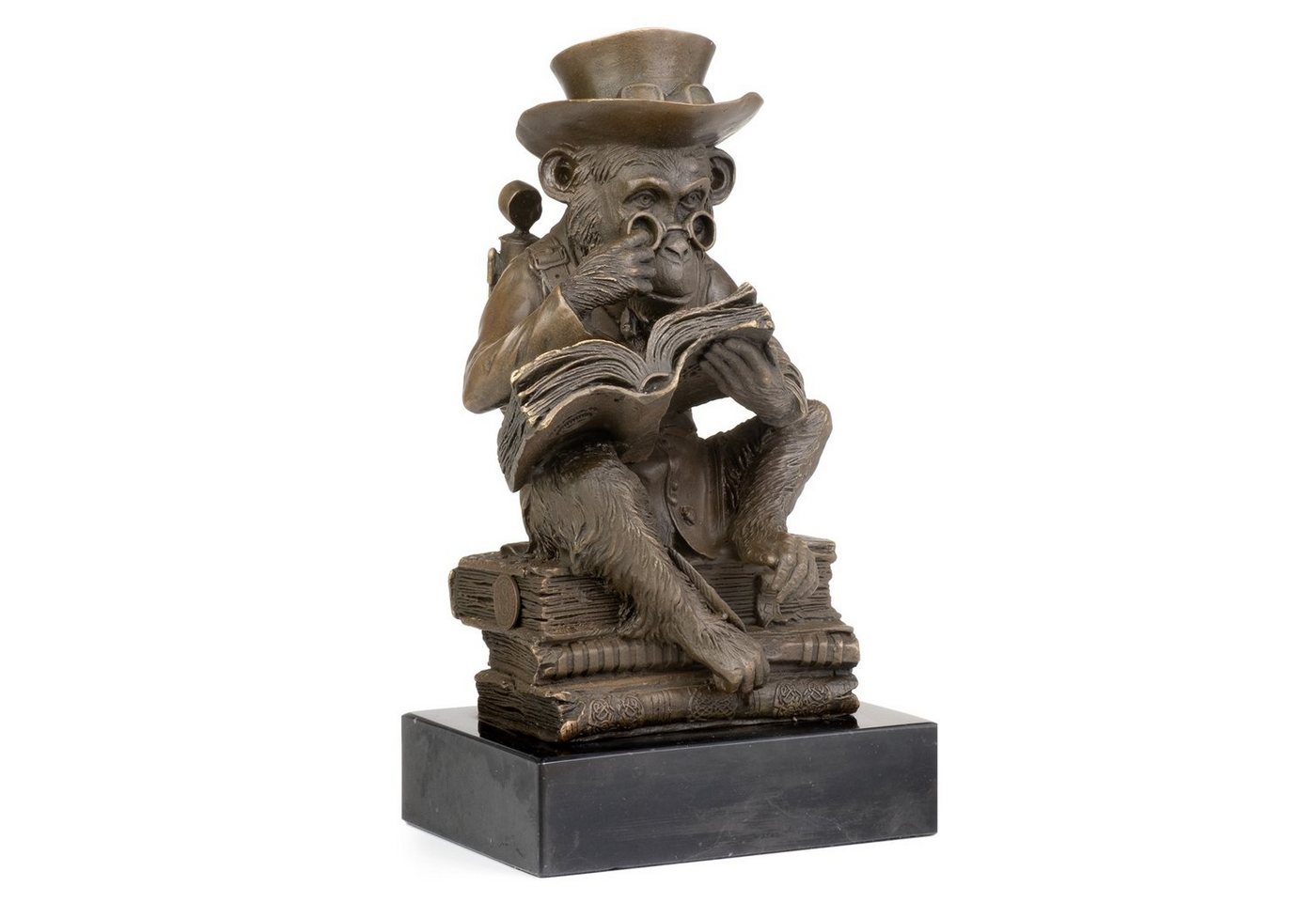 Moritz Skulptur Bronzefigur Steampunk Affe, Figuren Statue Skulpturen Antik-Stil von Moritz