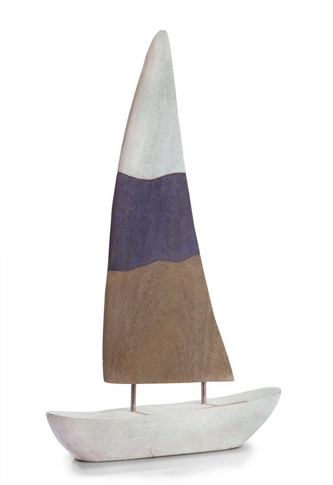 Moritz Skulptur Deko Segelboot Boot 30x49x5cm, Dekoobjekt Holz, Tischdeko, Fensterdeko, Wanddeko, Holzdeko von Moritz