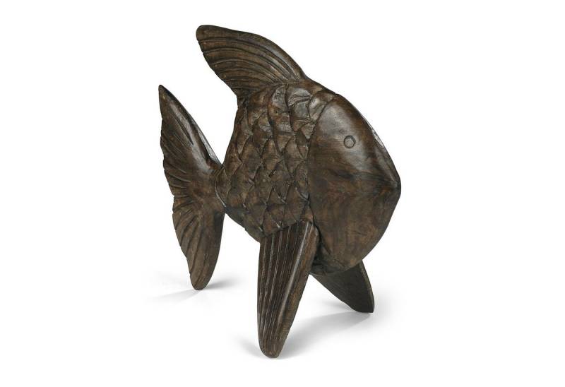 Moritz Skulptur Fisch Figur Skulptur 38 x 15 x 34 cm, Dekoobjekt Holz, Tischdeko, Fensterdeko, Wanddeko, Holzdeko von Moritz